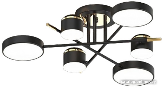 Припотолочная люстра Mirastyle Диод MH-3231/6 BK+FGD - фото