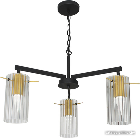 Подвесная люстра Элетех Эсми 231 НСБ 01-3x60-172 Е27 1005405248 (черный/золото) - фото