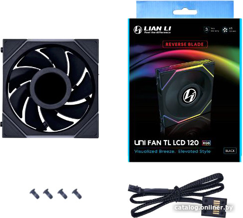 Вентилятор для корпуса Lian Li Uni Fan TL LCD 120 Reverse G99.12RTLLCD1B.00 - фото