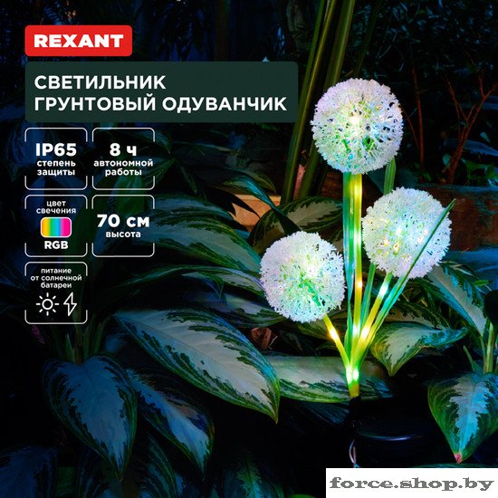 Садовый светильник-фигура Rexant Одуванчик 602-2433 - фото