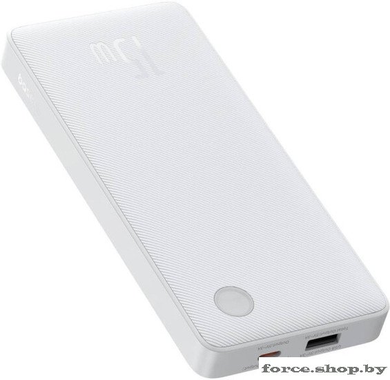 Внешний аккумулятор Baseus Airpow Lite Power Bank 15W 10000mAh P10067500123-00 (белый) - фото