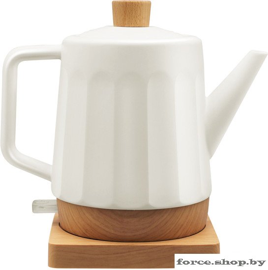 Электрический чайник CENTEK CT-0067 (белый/под дерево) - фото