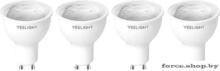 Светодиодная лампочка Yeelight Smart Bulb W1 YGYC0120005WTEU GU10 4.8 Вт (4 шт) - фото