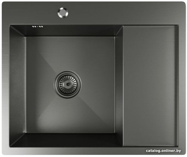 Кухонная мойка Mixline Pro 552926 (черный графит, с сифоном) - фото
