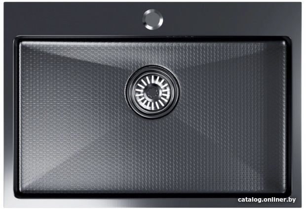 Кухонная мойка Mixline Pro 552937 (черный графит, с сифоном) - фото