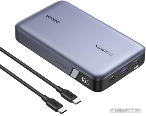 Внешний аккумулятор Ugreen PB720 20000mAh (серый) - фото