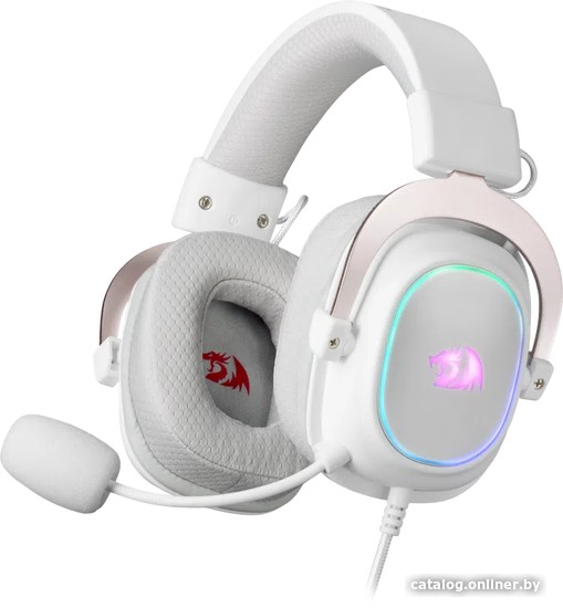 Наушники Redragon Zeus X (белый/розовый) - фото