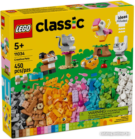 Набор деталей LEGO Classic 11034 Креативные домашние животные - фото