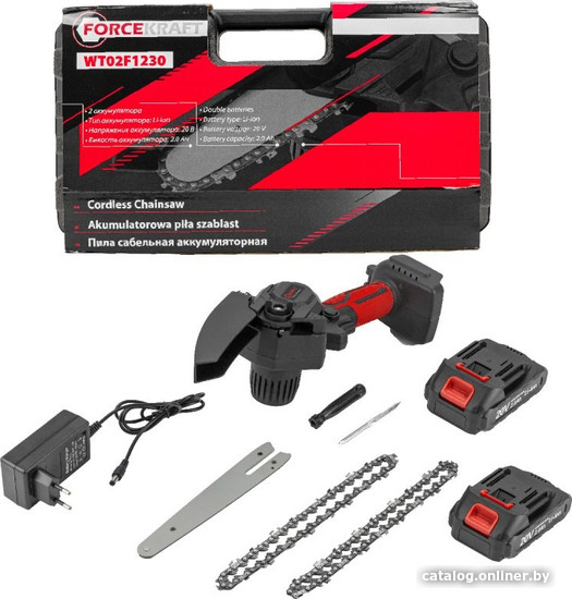 Аккумуляторная пила ForceKraft FK-WT02F1230 (с 2-мя АКБ, кейс) - фото