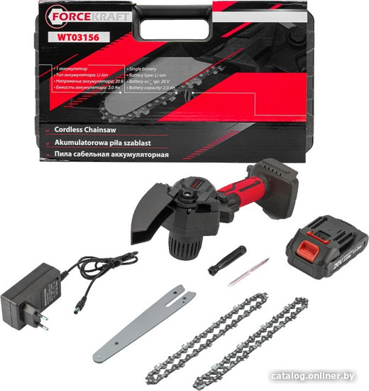 Аккумуляторная пила ForceKraft FK-WT03156 (с 1-им АКБ, кейс) - фото