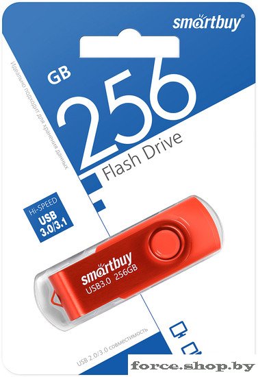 USB Flash SmartBuy Twist 3.0 256GB (красный) - фото