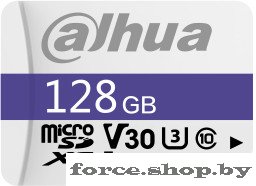 Карта памяти Dahua 128GB MicroSD C10/U3/V30 FAT32 DHI-TF-C100/128GB - фото