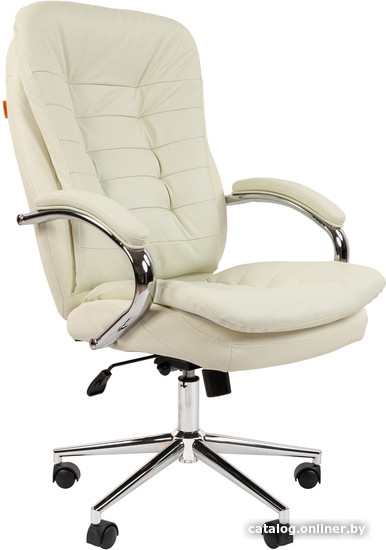 Офисное кресло CHAIRMAN 795 N (кожа, белый) - фото