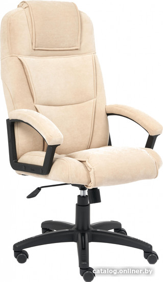 Офисное кресло TetChair Bergamo флок (бежевый) - фото