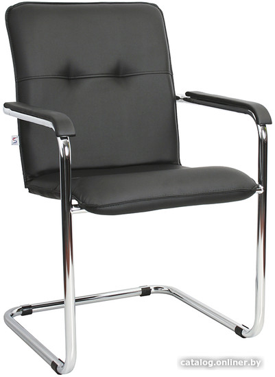 Офисное кресло Белс Румба Chrome V 450390/V4 (кожзам черный) - фото