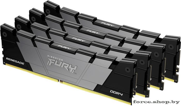 Оперативная память Kingston FURY Renegade 4x16ГБ DDR4 3600 МГц KF436C16RB12K4/64 - фото