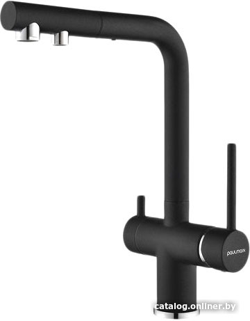 Смеситель Paulmark Serpentine Se213222-418 (черный/черный металлик) - фото