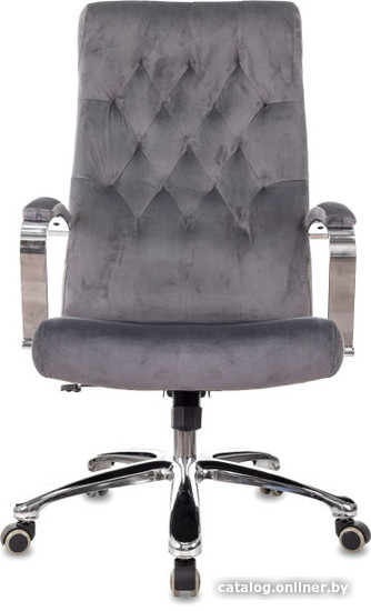 Офисное кресло Бюрократ T-9928SL Fabric (серый Italia 26/крестовина металл хром) - фото