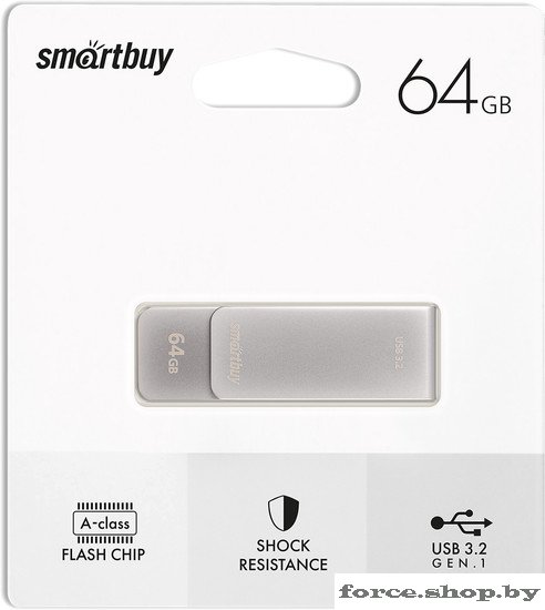 USB Flash SmartBuy M1 64GB (серебристый) - фото