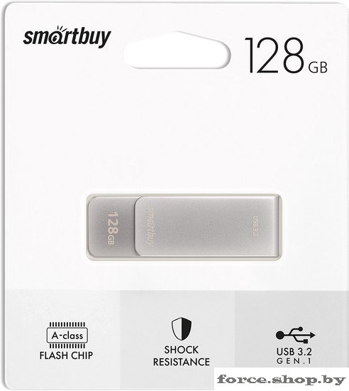 USB Flash SmartBuy M1 128GB (серебристый) - фото