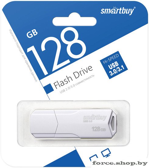 USB Flash SmartBuy Clue 3.0 128GB (белый) - фото