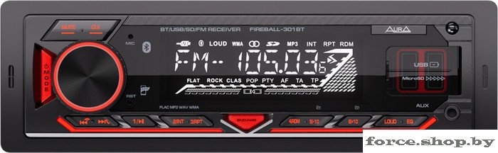 USB-магнитола Aura Fireball-301BT - фото