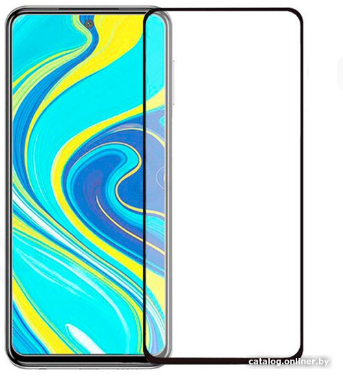 Защитное стекло Case 111D для Redmi Note 9 Pro/Redmi Note 9S (черный глянец) - фото