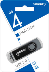 USB Flash SmartBuy Twist 4GB (черный) - фото