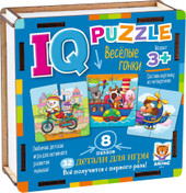 Мозаика/пазл Айрис-Пресс IQ деревянный. Веселые гонки 3+ 9785811282616 - фото