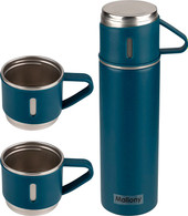 Термос Mallony Festa с кружками 500мл (синий) - фото