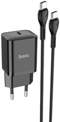 Сетевое зарядное Hoco N27 Type-C (черный) - фото