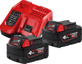 Milwaukee M18 M18NRG-402 4933459215 (2 x 18В/4 Ач + 12-18В) - фото