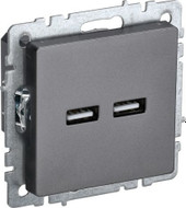 Розетка USB IEK Brite BR-U21-D31-K46 - фото