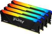 Оперативная память Kingston FURY Beast RGB 4x16ГБ DDR4 2666 МГц KF426C16BB12AK4/64 - фото