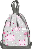 Мешок для обуви Каляка-Маляка Кошка МДОРКМ-К (серый) - фото