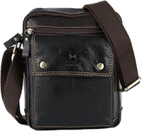 Мужская сумка Poshete 196-9024-DBW (коричневый) - фото