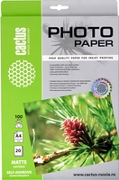 Самоклеящаяся бумага CACTUS Самоклеящаяся матовая A4 100 г/кв.м. 20 листов (CS-MSA410020) - фото