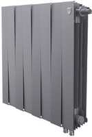 Биметаллический радиатор Royal Thermo PianoForte 500 VDR Silver Satin (8 секций) - фото
