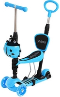 Трехколесный самокат Moby Kids Божья коровка 3 в 1 641408 (синий) - фото