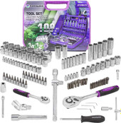 Набор трещотка с головками и битами Помощник 41082-5 (108 предметов) - фото