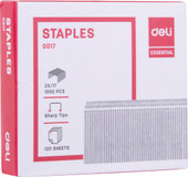 Скобы канцелярские Deli Essential №23/17 0017 (1000 шт) - фото