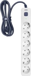 Стабилизатор Powercom SP-06W (5м, 6 розеток, белый/серый) - фото