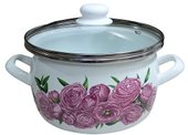 Кастрюля Сантэкс Пионы 1-2425112 (пурпурный) - фото