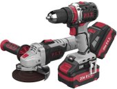 P.I.T. P0001-02 (шуруповерт, болгарка, 2 АКБ, кейс) - фото