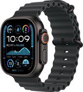 Умные часы Apple Watch Ultra 2 LTE 49 мм (титановый корпус, черный/черный, ремешок из эластомера) - фото