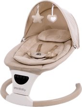 Детские шезлонги и качалки Amarobaby Teddy Swing AB24-22TED/03 (бежевый) - фото