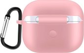 Чехол Sundays для AirPods 3 с карабином (розовый) - фото