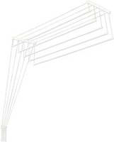 Сушилка для белья Comfort Alumin Потолочная 5 прутьев 130 см (алюминий/белый) - фото