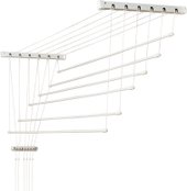 Сушилка для белья Comfort Alumin Потолочная 6 прутьев 150 см стальная (с металлическим креплением) - фото