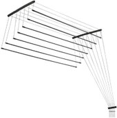 Сушилка для белья Comfort Alumin Потолочная 7 прутьев Black Style 170 см (алюминий) - фото